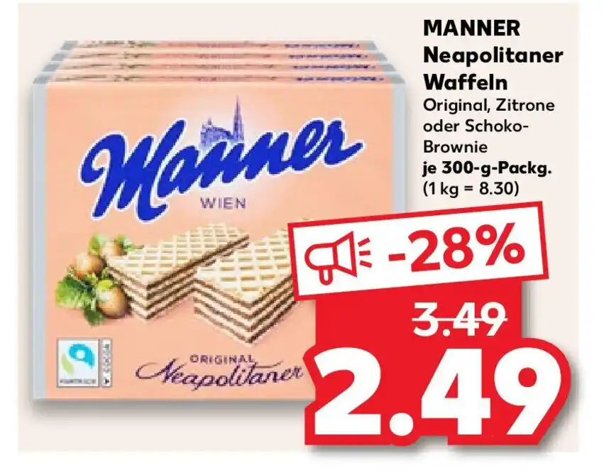 Manner Neapolitaner Waffeln Original Zitrone Oder Schoko Brownie Je