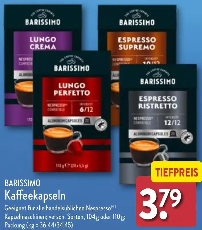 Barissimo Kaffeekapseln G Oder G Angebot Bei Aldi Nord