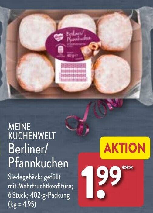 MEINE KUCHENWELT Berliner Pfannkuchen 402 G Packung Angebot Bei Aldi Nord