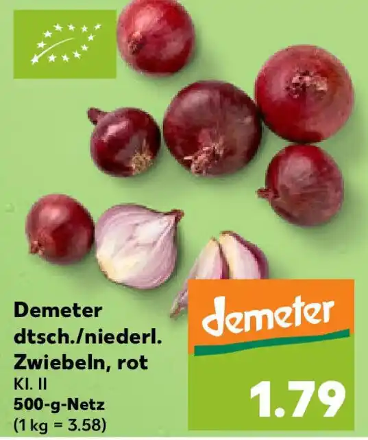 Demeter Dtsch Niederl Zwiebeln Rot 500 G Netz Angebot Bei Kaufland