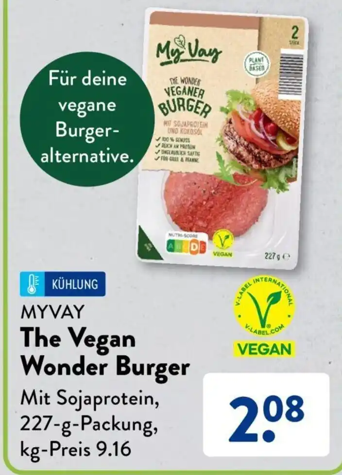 MYVAY The Vegan Wonder Burger 227g Angebot bei Aldi Süd