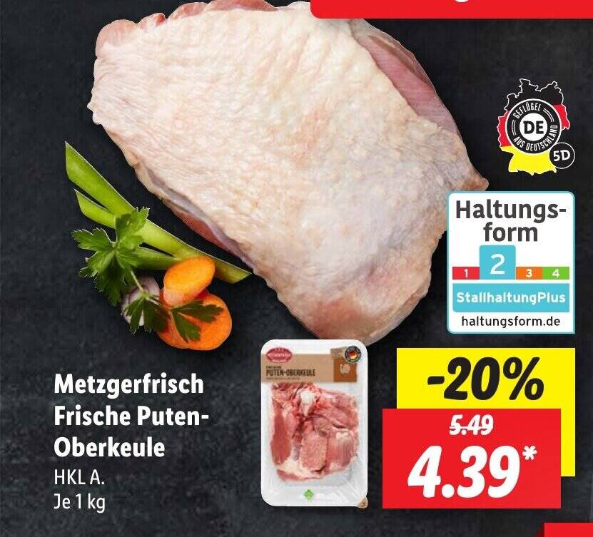 Metzgerfrisch Frische Puten Oberkeule Angebot Bei Lidl