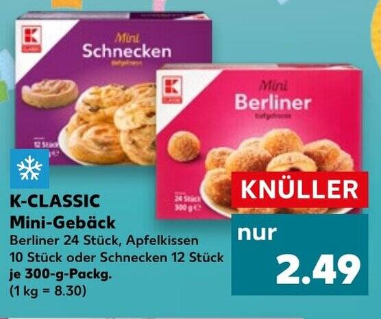 K CLASSIC Mini Gebäck 300 g Packg Angebot bei Kaufland