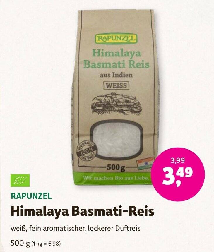 RAPUNZEL Himalaya Basmati Reis 500 G Angebot Bei Denns BioMarkt