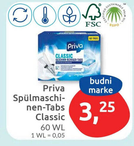 Priva Sp Lmaschinen Tabs Classic Wl Angebot Bei Budni