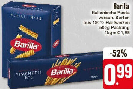 Barilla Italienische Pasta G Packung Angebot Bei Edeka