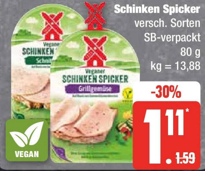 SCHINKEN SPICKER SB Verpackt 80 G Angebot Bei Edeka