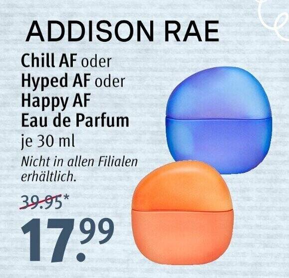 ADDISON RAE Chill AF Oder Hyped AF Oder Happy AF Eau De Parfum Je 30 Ml