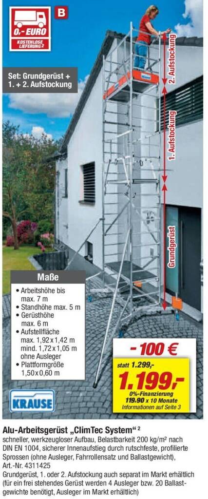 Krause Alu Arbeitsger St Climtec System Angebot Bei Toom Baumarkt