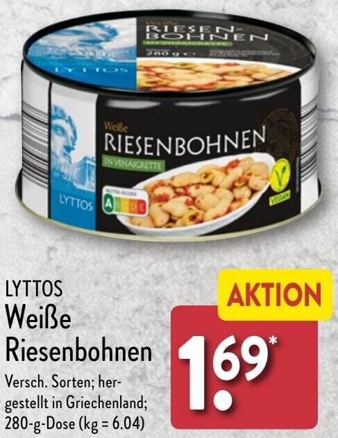 Lyttos Wei E Riesenbohnen G Dose Angebot Bei Aldi Nord