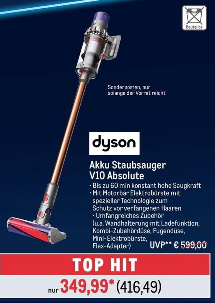 Dyson Akku Staubsauger V Absolute Angebot Bei Metro