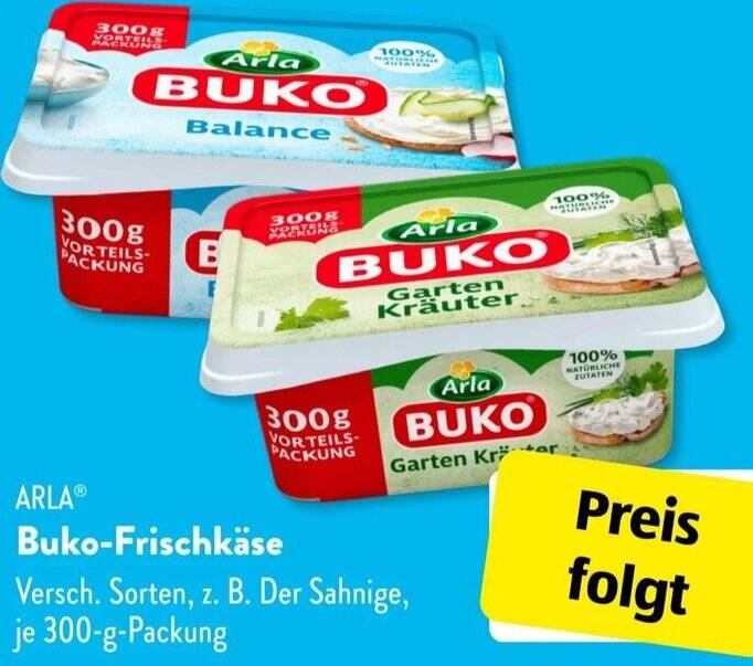 ARLA Buko Frischkäse 300 g Packung Angebot bei Aldi Süd