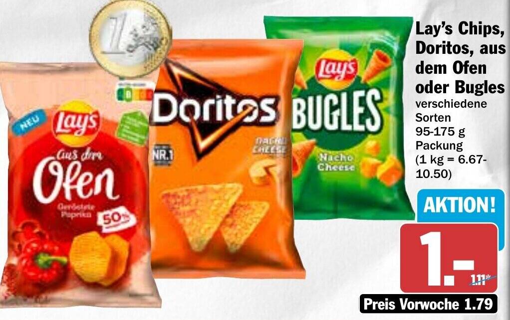 Lay S Chips Doritos Aus Dem Ofen Oder Bugles 95 175 G Packung Angebot