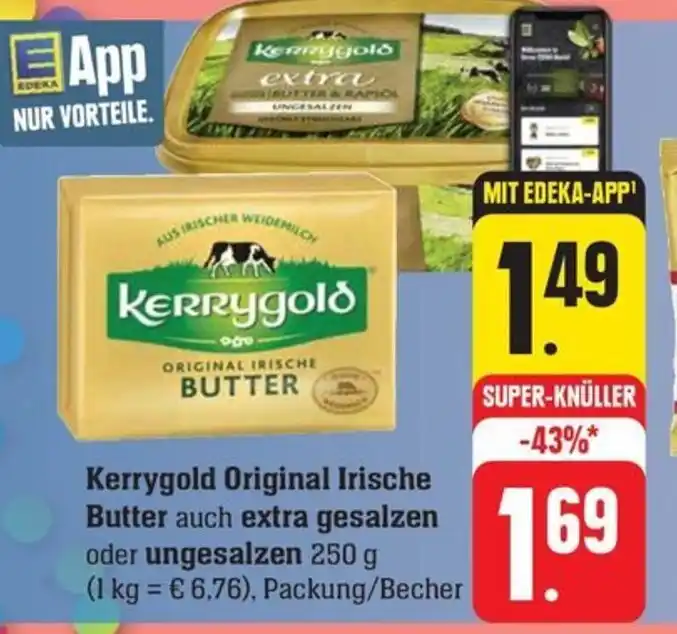 Kerrygold Original Irische Butter Auch Extra Gesalzen Oder Ungesalzen