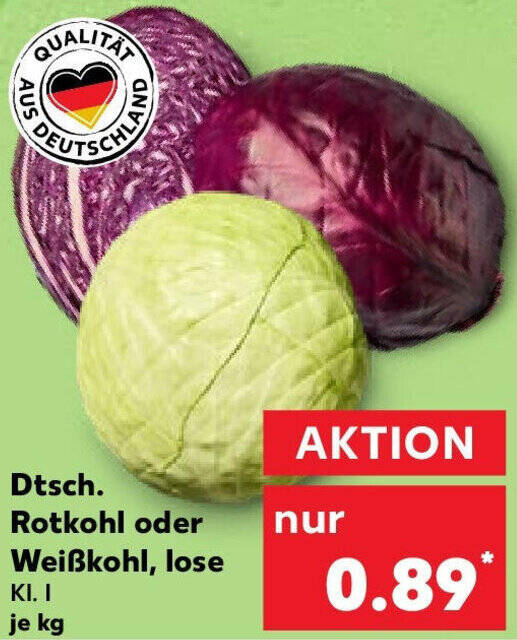 Dtsch Rotkohl Oder Wei Kohl Lose Angebot Bei Kaufland