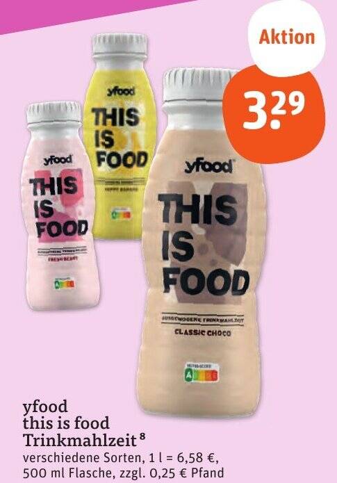 Yfood This Is Food Trinkmahlzeit Verschiedene Sorten 500 Ml Flasche