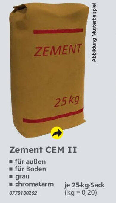 Zement CEM II 25 Kg Angebot Bei Globus Baumarkt