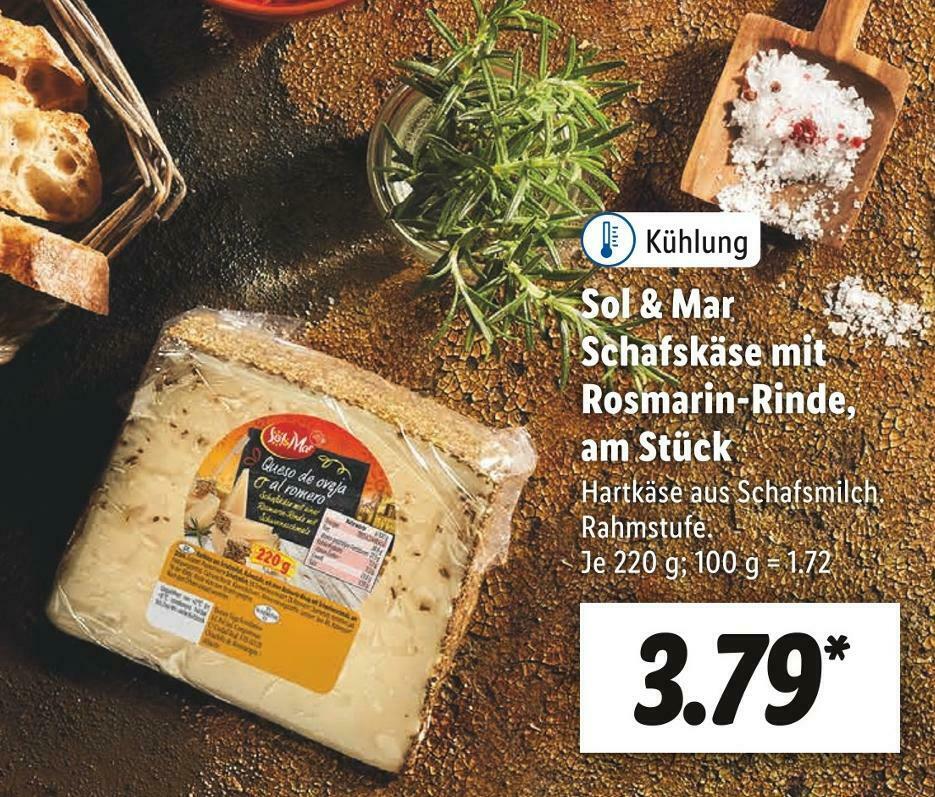 Sol Mar Schafsk Se Mit Rosmarin Rinde Am St Ck Angebot Bei Lidl