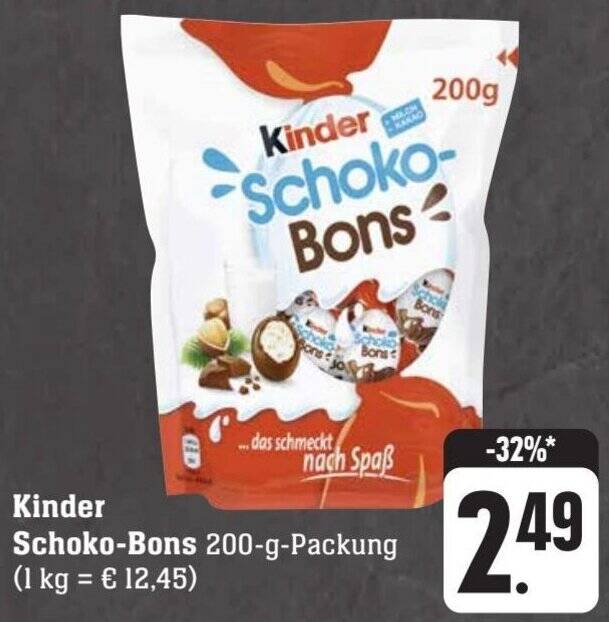 Kinder Schoko Bons G Packung Angebot Bei Scheck In Center