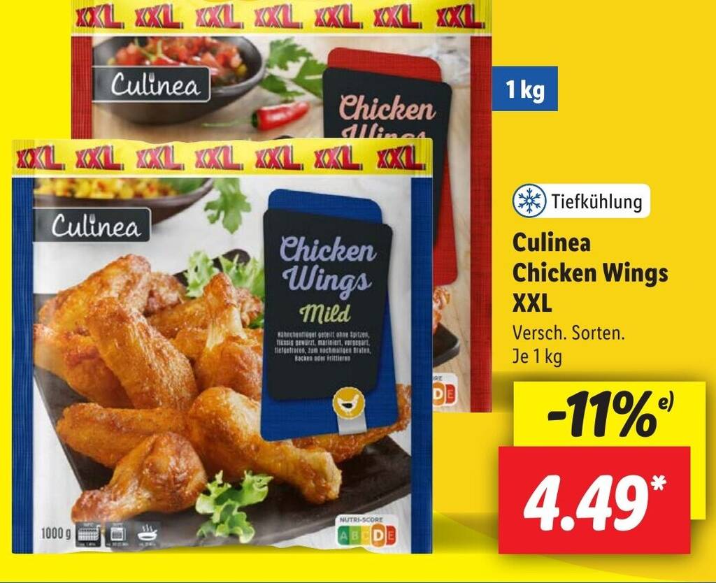 Culinea Chicken Wings XXL 1 Kg Angebot Bei Lidl