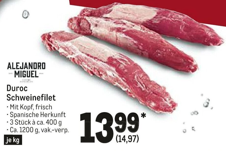 Duroc Schweinefilet G Angebot Bei Metro