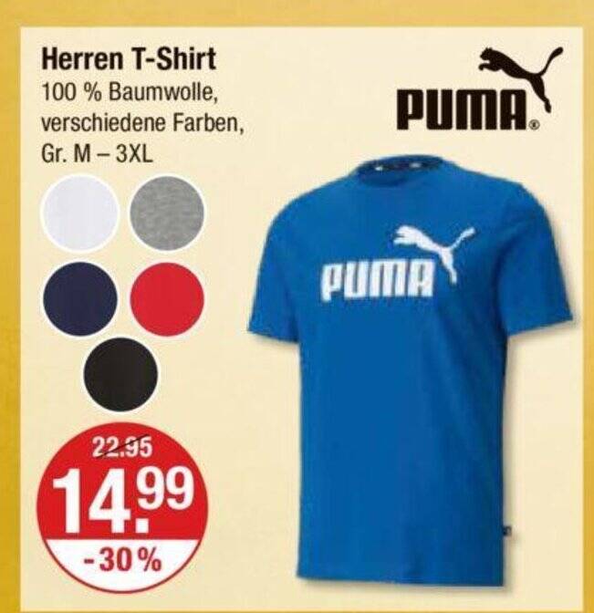 PUMA Herren T Shirt 100 Baumwolle Verschiedene Farben Gr M 3XL