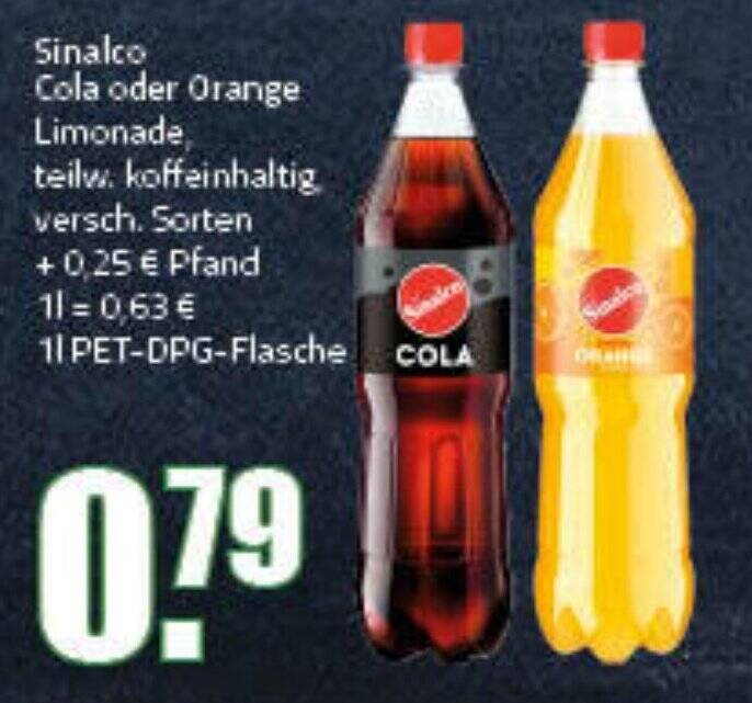 Sinalco Cola Oder Orange Limonade Teilw Koffeinhaltig 1L Angebot Bei