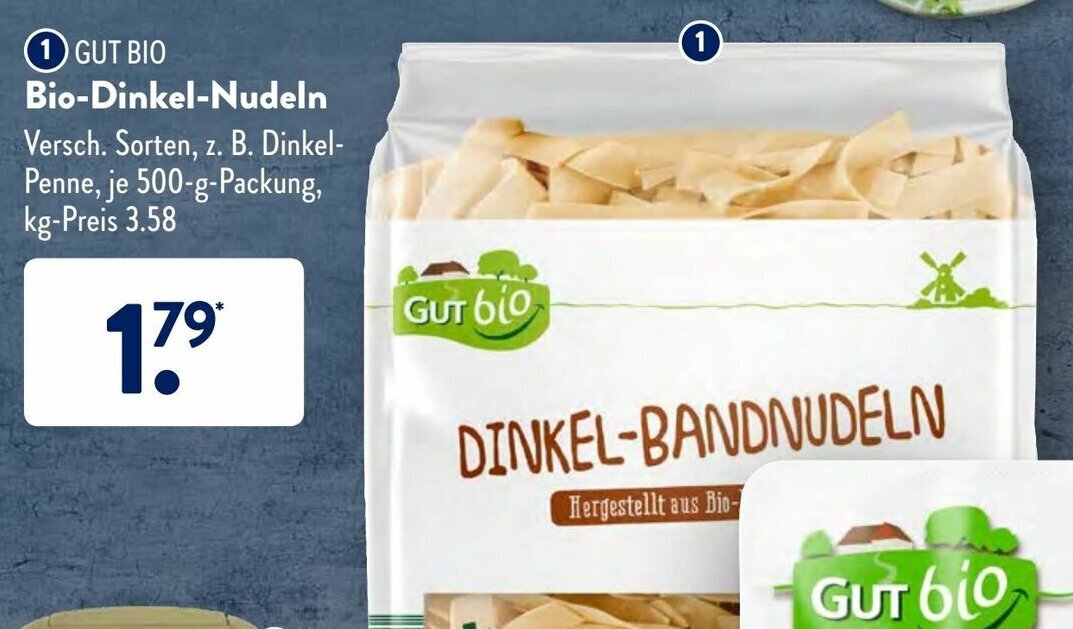 Gut Bio Dinkel Nudeln 500g Angebot bei Aldi Süd