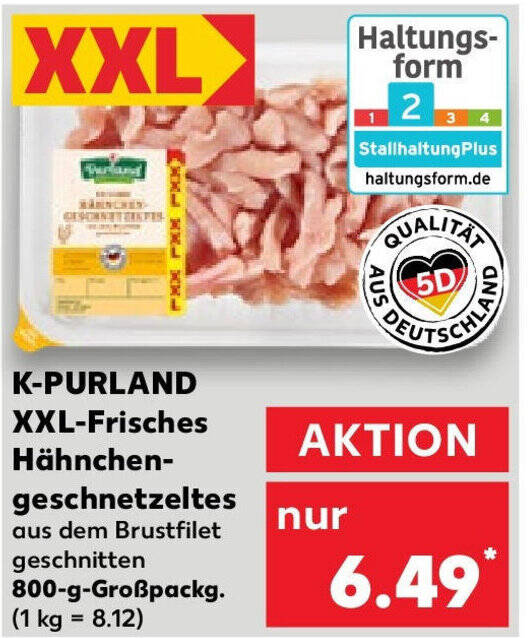 K Purland Xxl Frisches H Hnchen Geschnetzeltes G Gro Packg