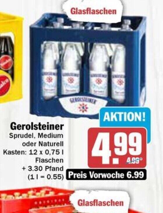 Gerolsteiner Sprudel Medium Oder Naturell Kasten 12 X 0 75 L Flaschen