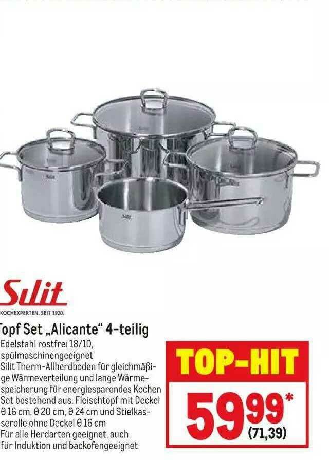 Silit Topf Set Alicante 4 Teilig Angebot Bei METRO