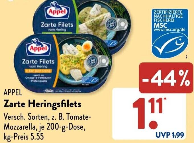 Alle Appel zarte heringsfilets Angebote Entdecken Sie das günstigste