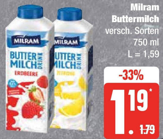 Milram Buttermilch 750 Ml Angebot Bei Edeka