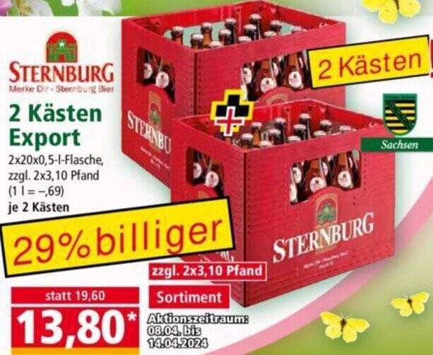 Sternburg K Sten Export X X L Flasche Angebot Bei Norma