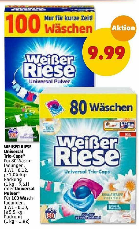 Weißer Riese Universal Trio caps Oder Universal Pulver Angebot bei PENNY