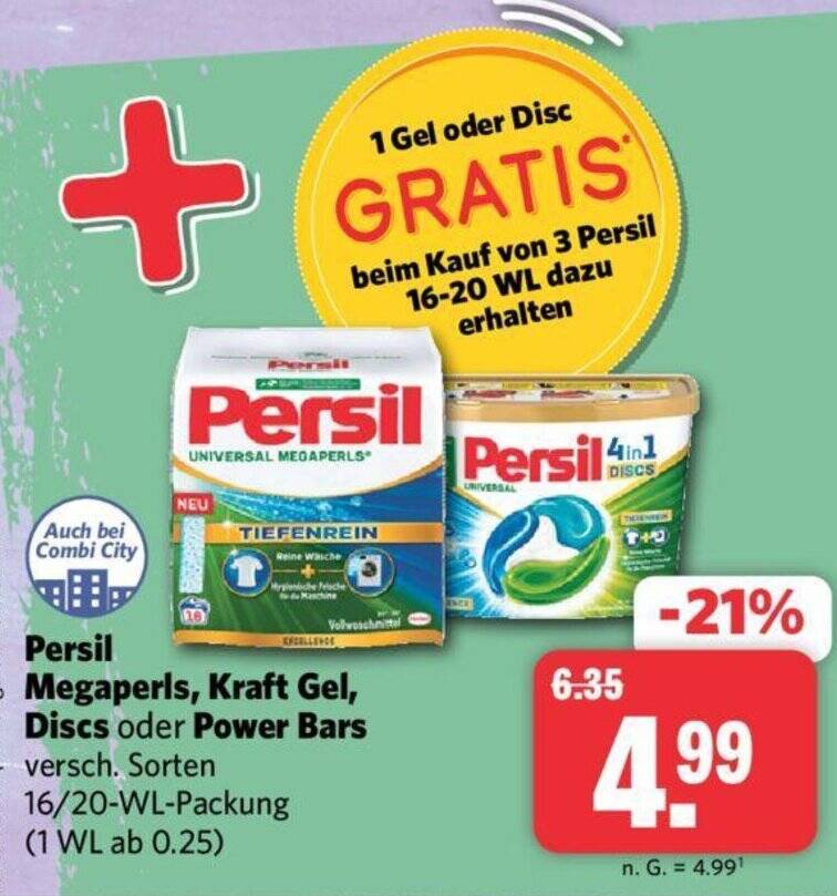 Persil Megaperls Kraft Gel Discs Oder Power Bars Versch Sorten