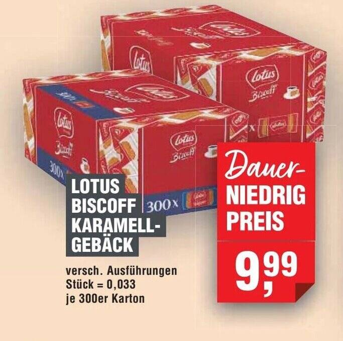 LOTUS BISCOFF KARAMELL GEBÄCK 300st Angebot bei Handelshof