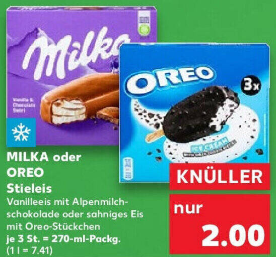 Milka Oder Oreo Stieleis Ml Packg Angebot Bei Kaufland