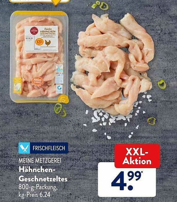 Meine Metzgerei Hähnchen Geschnetzeltes Angebot bei Aldi Süd