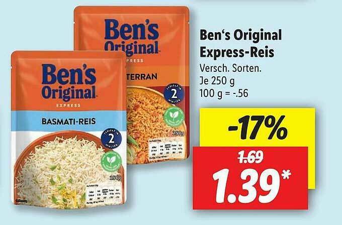 Ben S Original Express Reis Angebot Bei Lidl