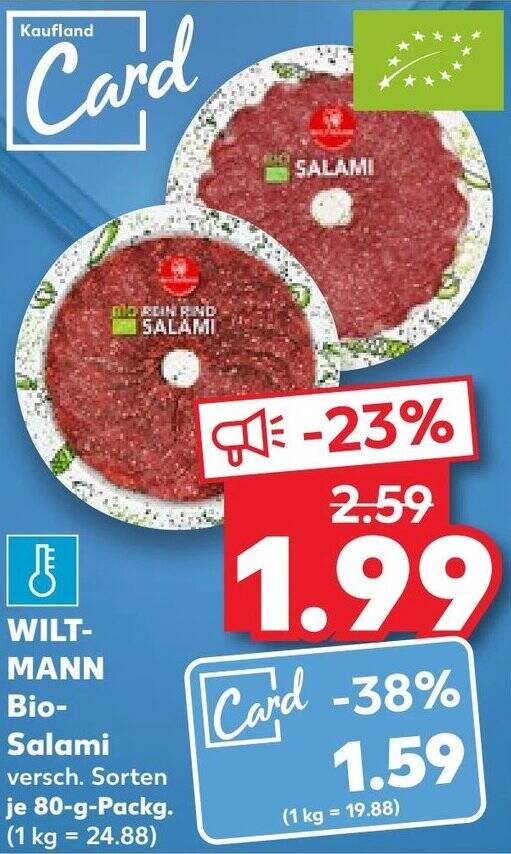 Wiltmann Bio Salami G Packg Angebot Bei Kaufland