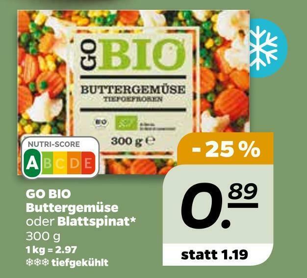 Go Bio Buttergem Se Oder Blattspinat Angebot Bei Netto