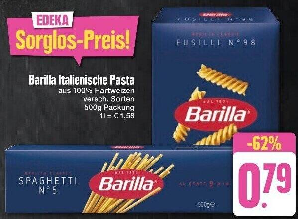 Barilla Italienische Pasta 500 G Packung Angebot Bei Edeka