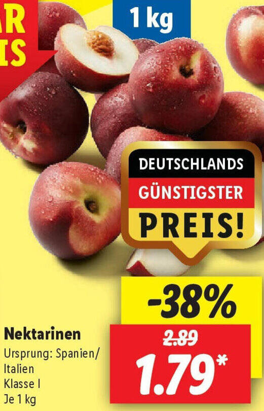 Nektarinen 1 Kg Angebot Bei Lidl