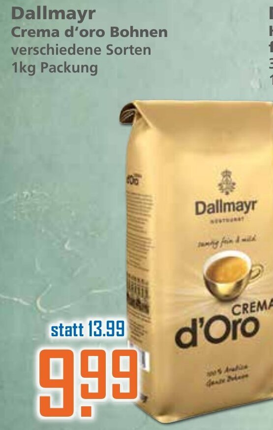 Dallmayr Crema D Oro Bohnen Kg Angebot Bei Klaas Und Kock