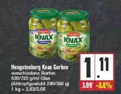 Hengstenberg Knax Gurken Angebot Bei Edeka