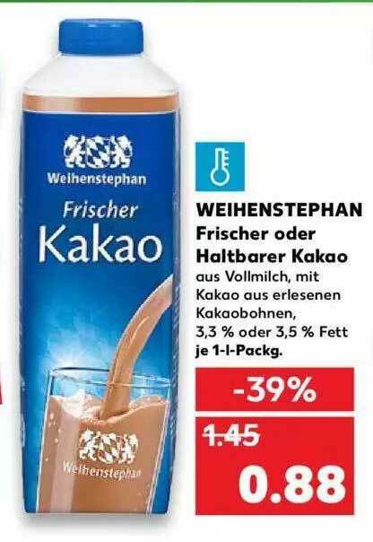 Weihenstephan Frischer Oder Haltbare Kakao Angebot Bei Kaufland