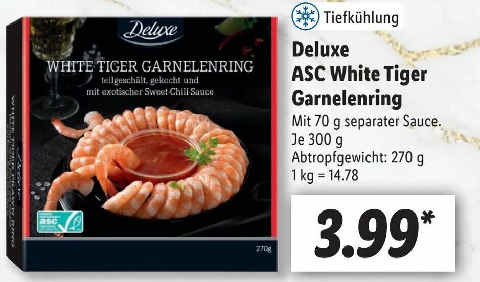 Deluxe Asc White Tiger Garnelenring G Angebot Bei Lidl