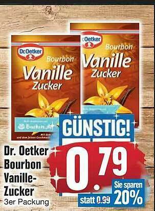 Dr Oetker Bourbon Vanille Zucker Angebot Bei Edeka