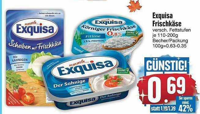 Exquisa Frischkäse Angebot bei Edeka